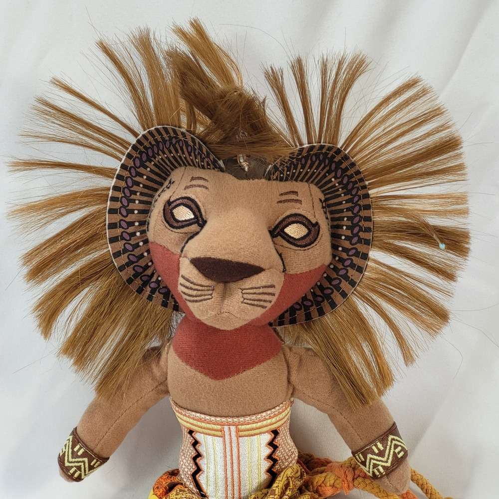 Disney The Lion King Broadway Musical Simba Plush Doll 11" Pre-loved